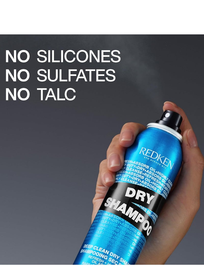 Redken Deep Clean Dry Shampoo | Instantly Refreshes Hair & Absorbs Oil In Between Washes | No Buildup or Residue | For All Hair Types, For Dark or Light Hair