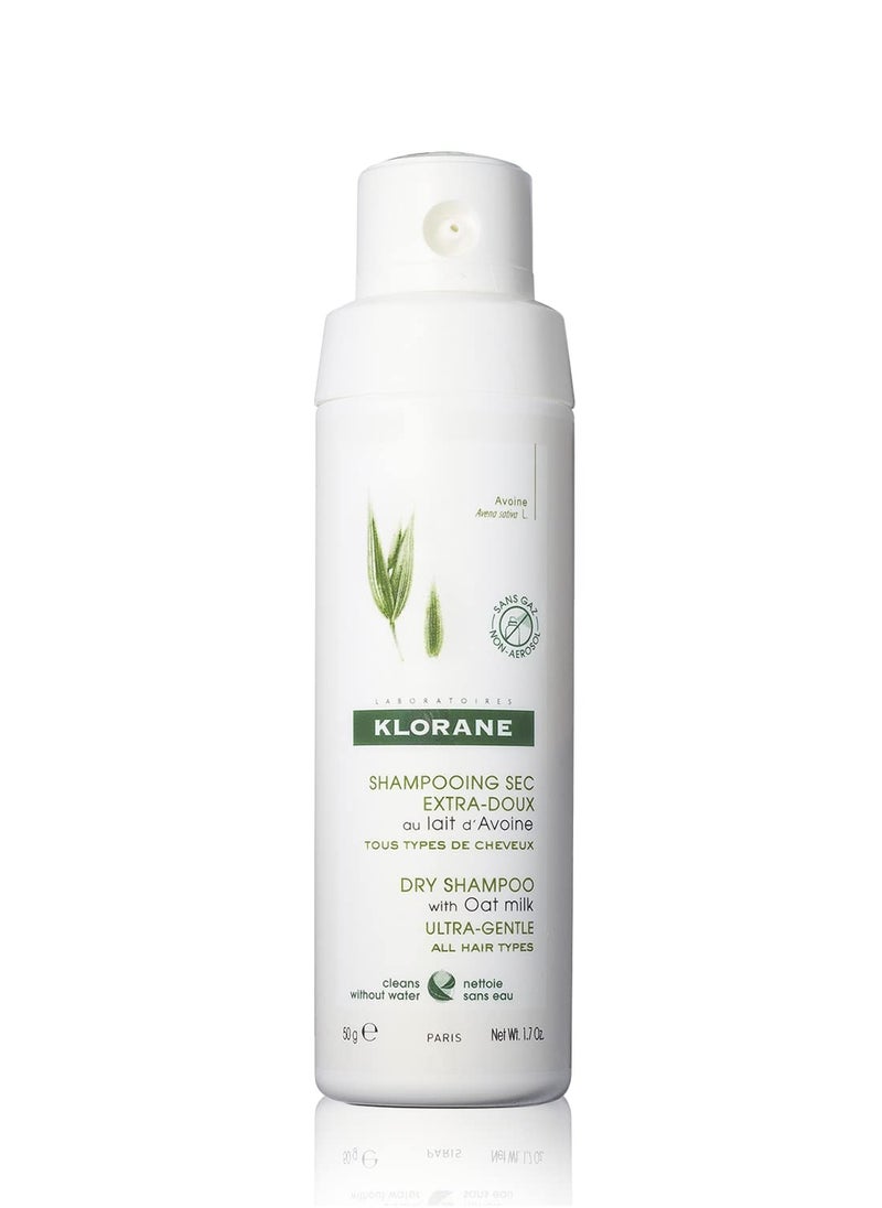 Klorane Dry Shampoo Powder with Oat Milk, Non-Aerosol Formula, Eco-friendly Loose Powder, Paraben & Sulfate-Free