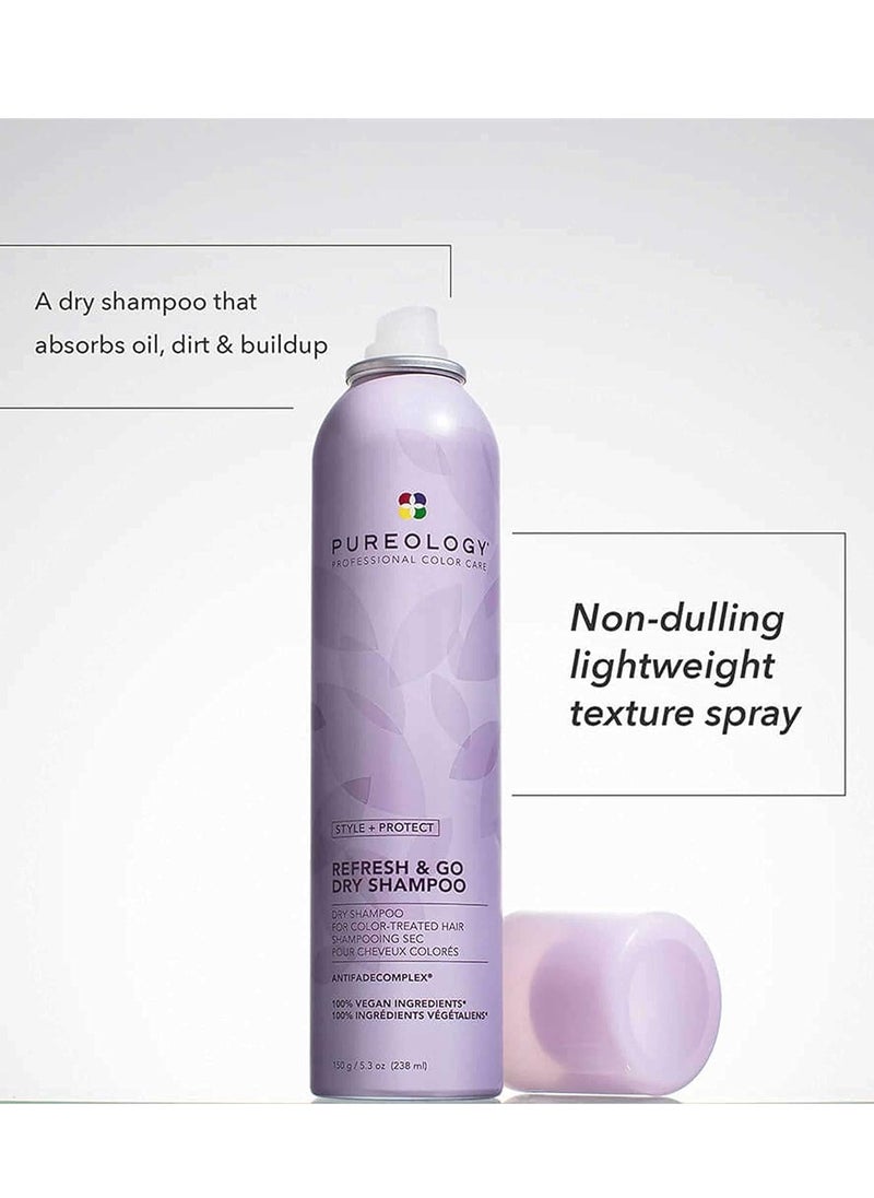 Pureology Style + Protect Refresh & Go Dry Shampoo | For Oily, Color-Treated Hair | Volumizing & Protective Dry Shampoo | Silicone-Free | Vegan | Updated Packaging | 5.3 Oz. |