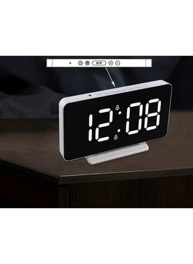 LED Clock Digital Clock Student Makeup Mirror Smart Electronic Bedside Alarm Clock Watch Calendar