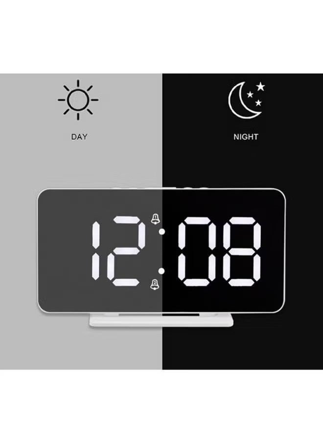 LED Clock Digital Clock Student Makeup Mirror Smart Electronic Bedside Alarm Clock Watch Calendar