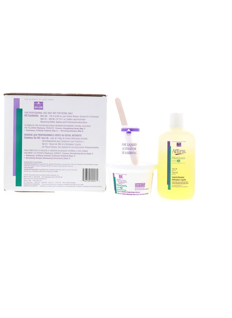 Avlon Affirm Fiberguard Sensitive Scalp Relaxer 9 Kit