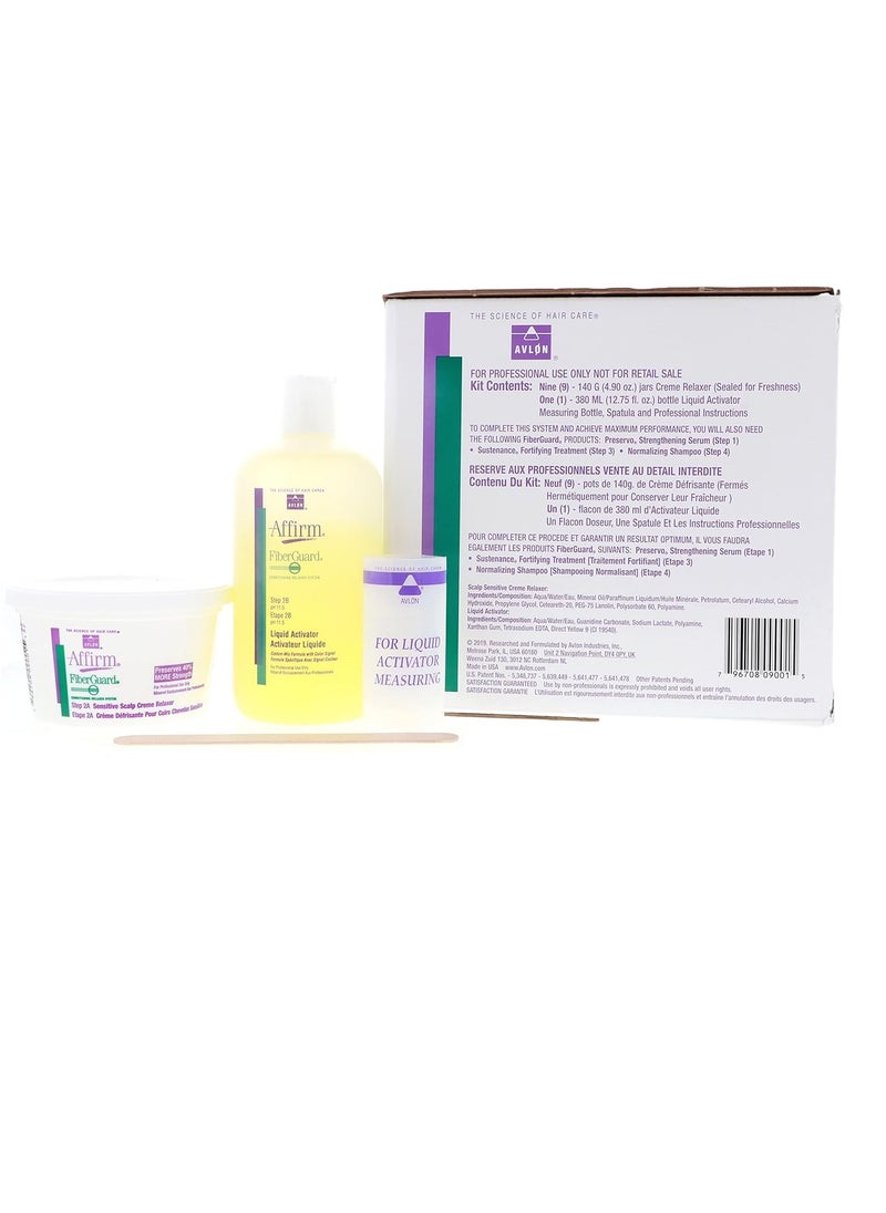 Avlon Affirm Fiberguard Sensitive Scalp Relaxer 9 Kit