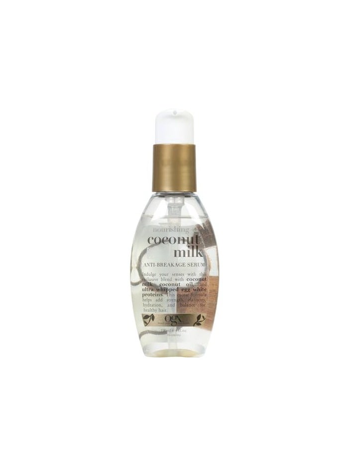 OGX Nourishing + Coconut Milk Anti-Breakage Serum, 4 Fl Oz