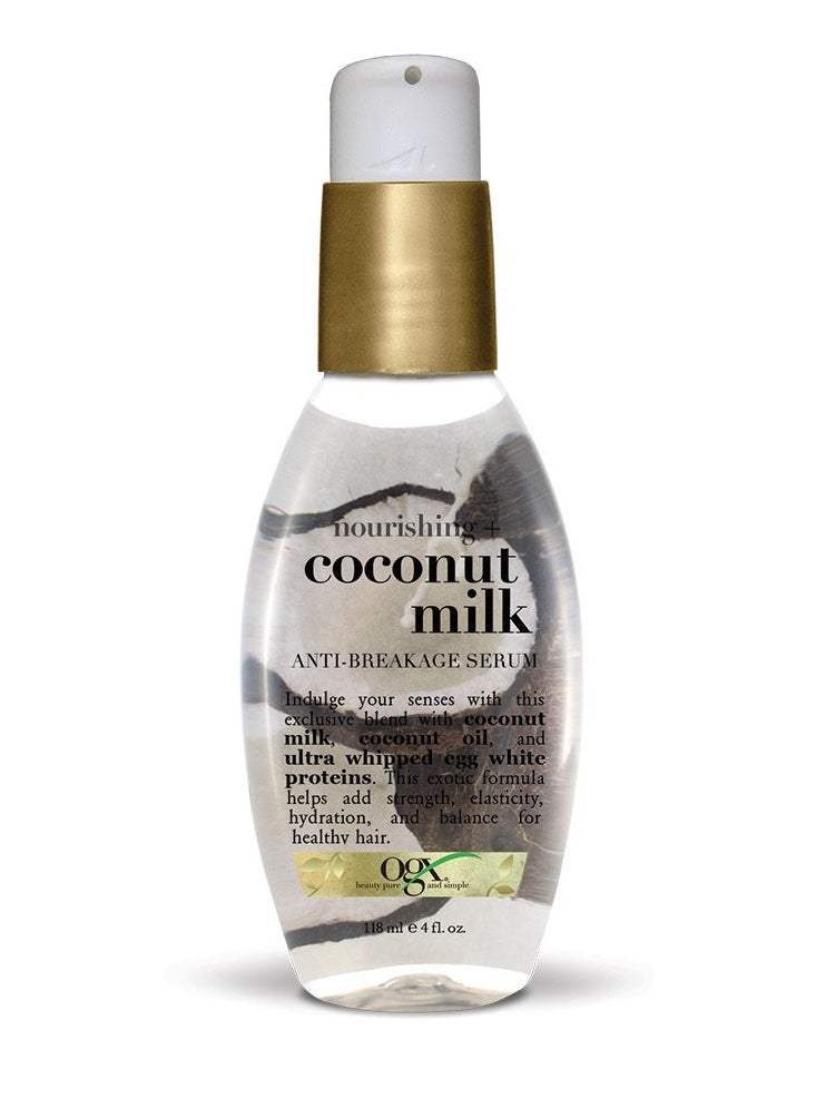 OGX Nourishing + Coconut Milk Anti-Breakage Serum, 4 Fl Oz