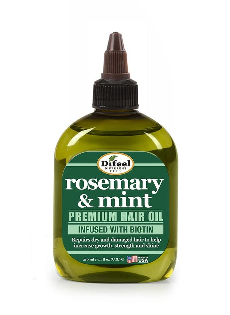 Difeel Rosemary and Mint Premium Hair Oil with Biotin 7.1 oz. - Natural Rosemary Oil for Hair Growth & Biotin
