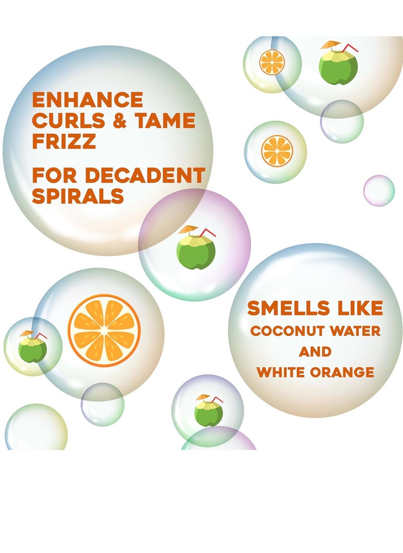 OGX Quenching + Coconut Curls Frizz-Defying Styling Milk, Nourishing Leave-In Hair Treatment with Coconut, Citrus Oil & Honey, Paraben-Free and Sulfated-Surfactants Free, 6 fl oz