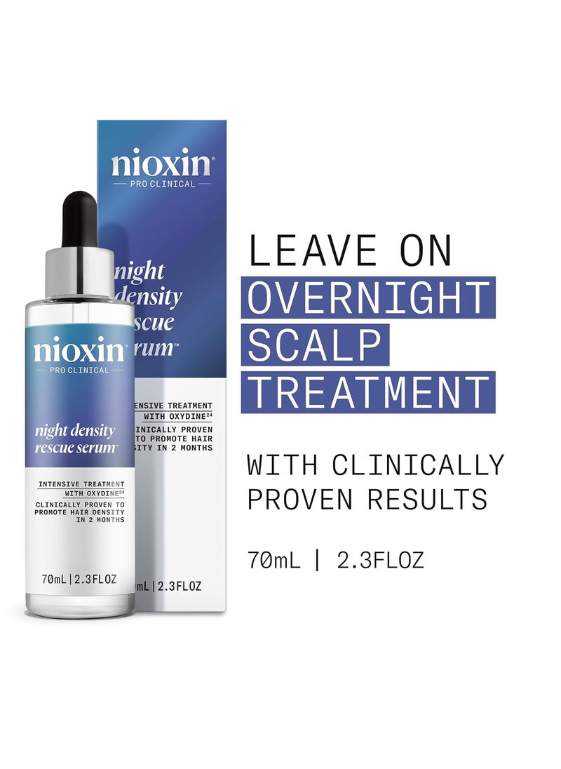 Nioxin Night Density Rescue Serum - Overnight Hair Thickening Serum, 2.4 fl oz (Packaging May Vary)