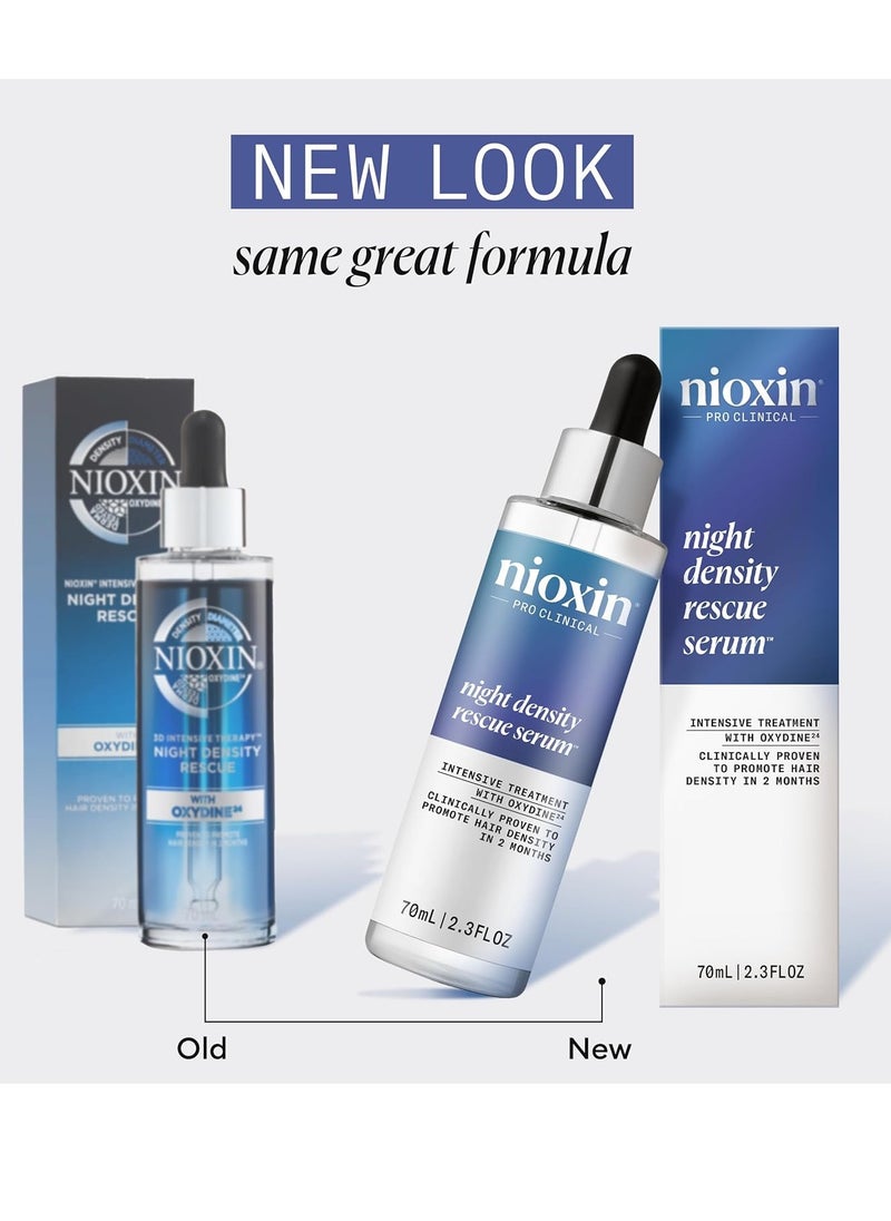 Nioxin Night Density Rescue Serum - Overnight Hair Thickening Serum, 2.4 fl oz (Packaging May Vary)