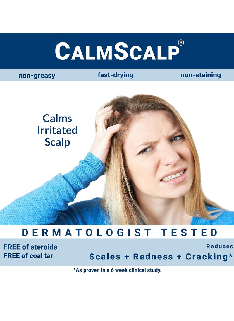 Topical Scalp Solution | Calms Irritated Scalp | Controls Dry Scalp and Flakes | Reduces Scales and Redness | Clinically Proven | Non Shampoo Leave-On Scalp Treatment | Made in USA | 4 fl oz