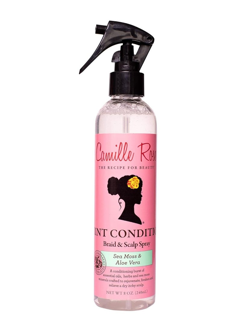 Camille Rose Mint Condition Braid + Scalp Spray to Hydrate, Reduce Breakage, and Provide Relief from a Dry, Itchy, Flaky Scalp, with Aloe Vera and Sea Moss