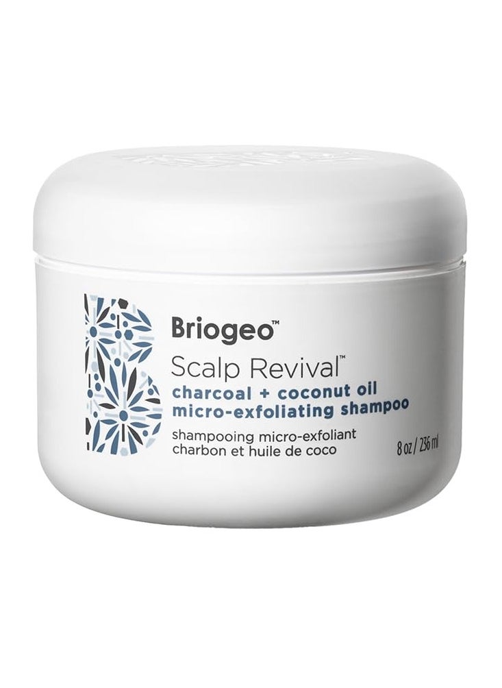 Briogeo Scalp Revival Charcoal + Coconut Oil Micro-Exfoliating Shampoo, Treatment for Dry & Itchy Scalp, Clarifying Shampoo for Build Up, Scalp Scrub for Oily Scalp, Vegan, Cruelty-Free