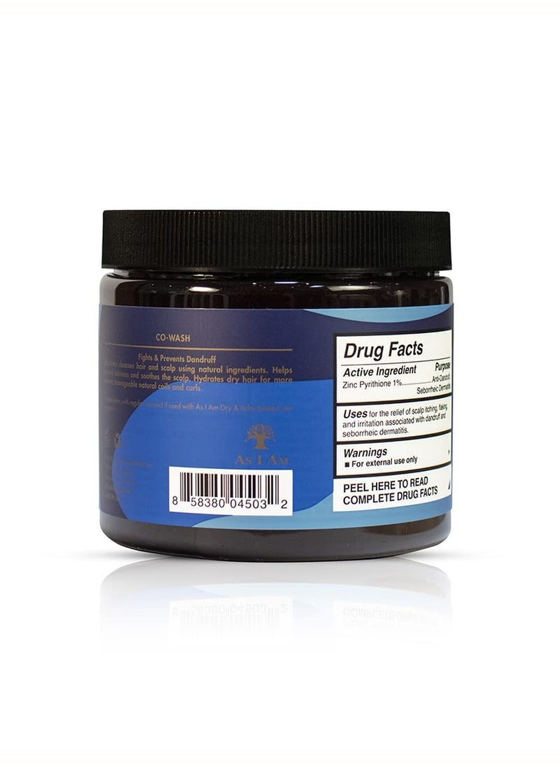 As I Am Dry & Itchy Scalp Care Cowash - 16 ounce - Enriched with Zinc Pyrithione, Olive Oil, and Tea Tree Oil - Fights Dandruff and Seborrheic Dermatitis