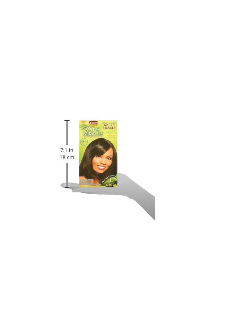 African Pride Olive Miracle 1 Touch-Up Kit Regular - Contains Aloe Vera, Castor Oil & Biotin, 1 Kit