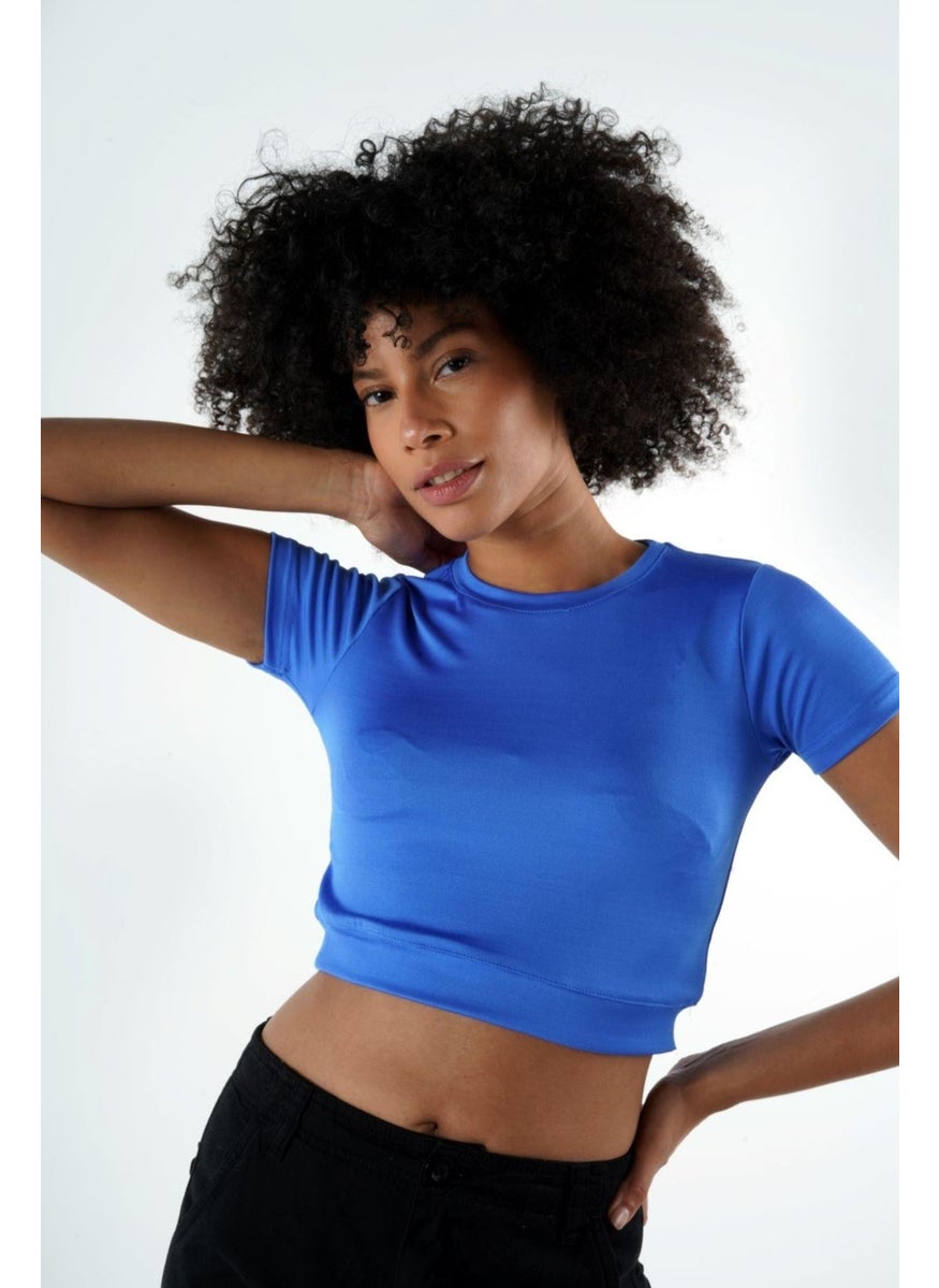 Crew Neck Crop T-Shirt (B24-326A)