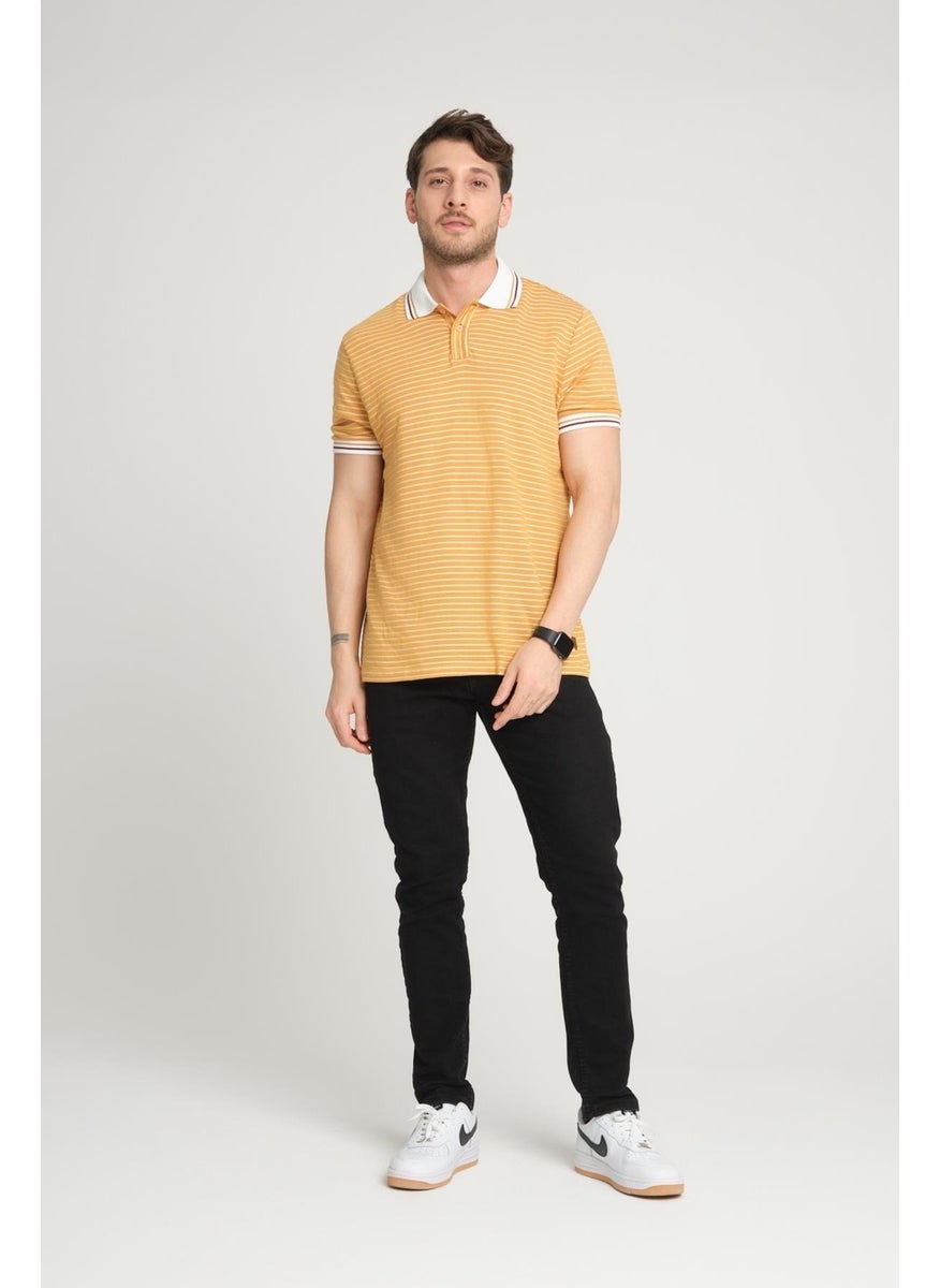 Striped Polo Neck T-Shirt (E24-0022)