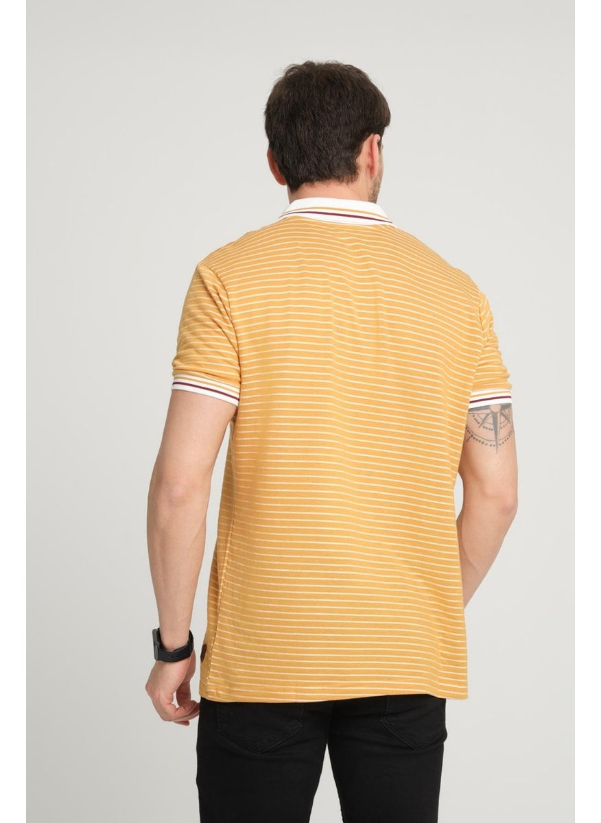 Striped Polo Neck T-Shirt (E24-0022)