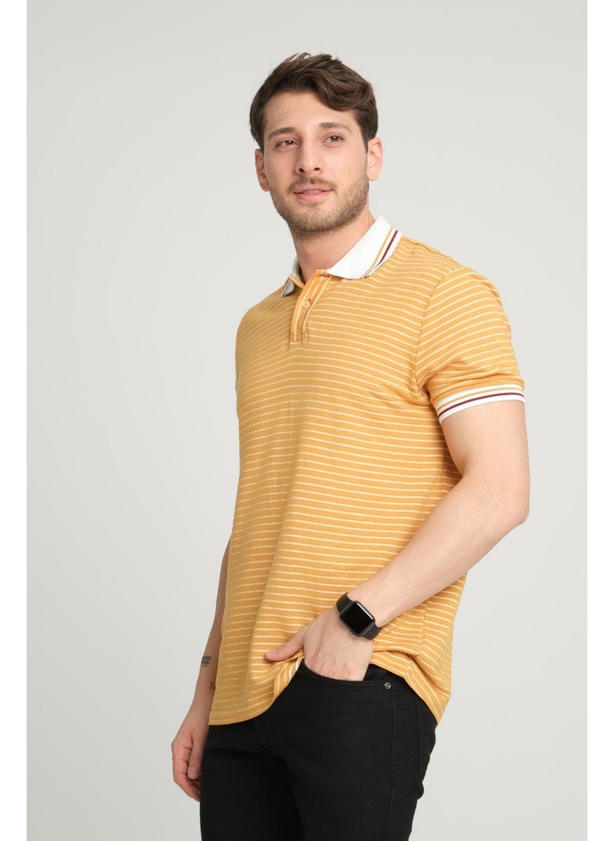 Striped Polo Neck T-Shirt (E24-0022)