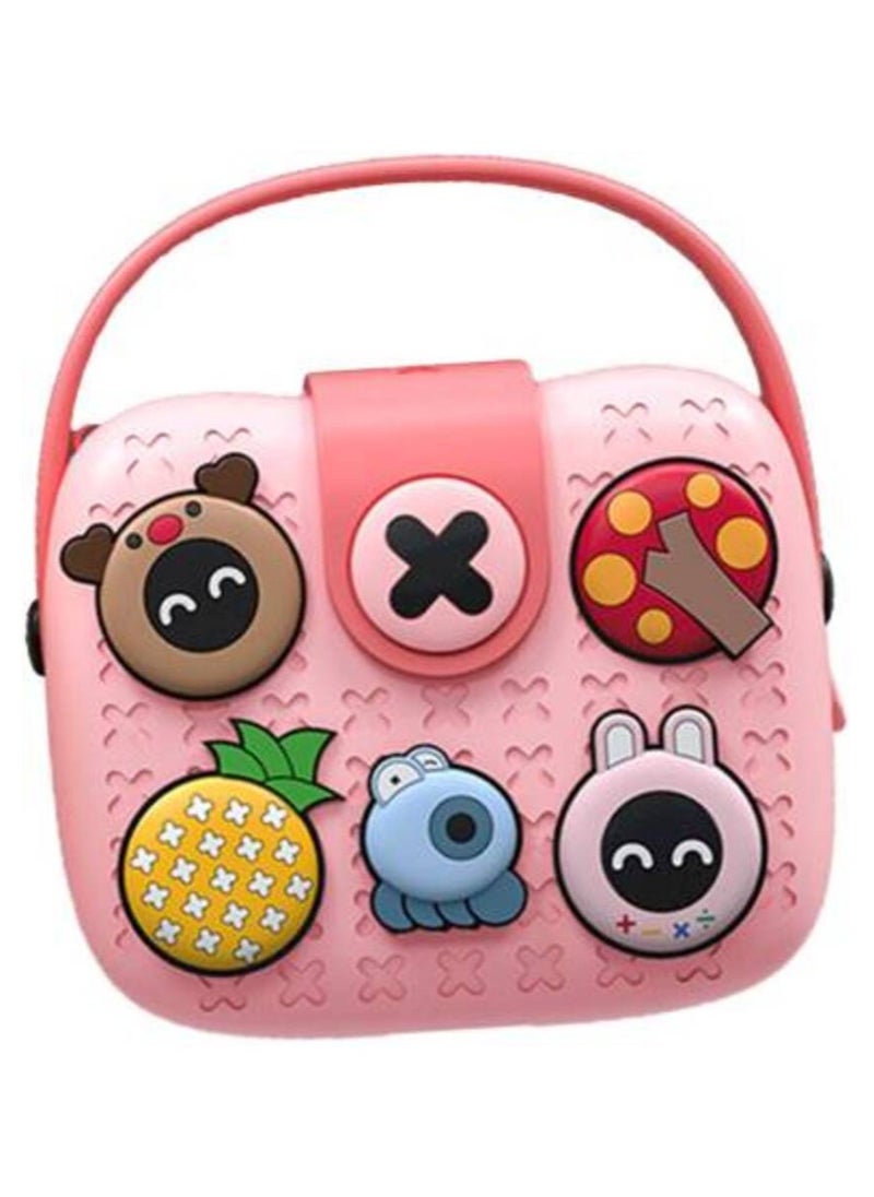 Little Surprise Box Rosy Pink Fashion Mini Trinket Purse with Handle and Sling Strap.