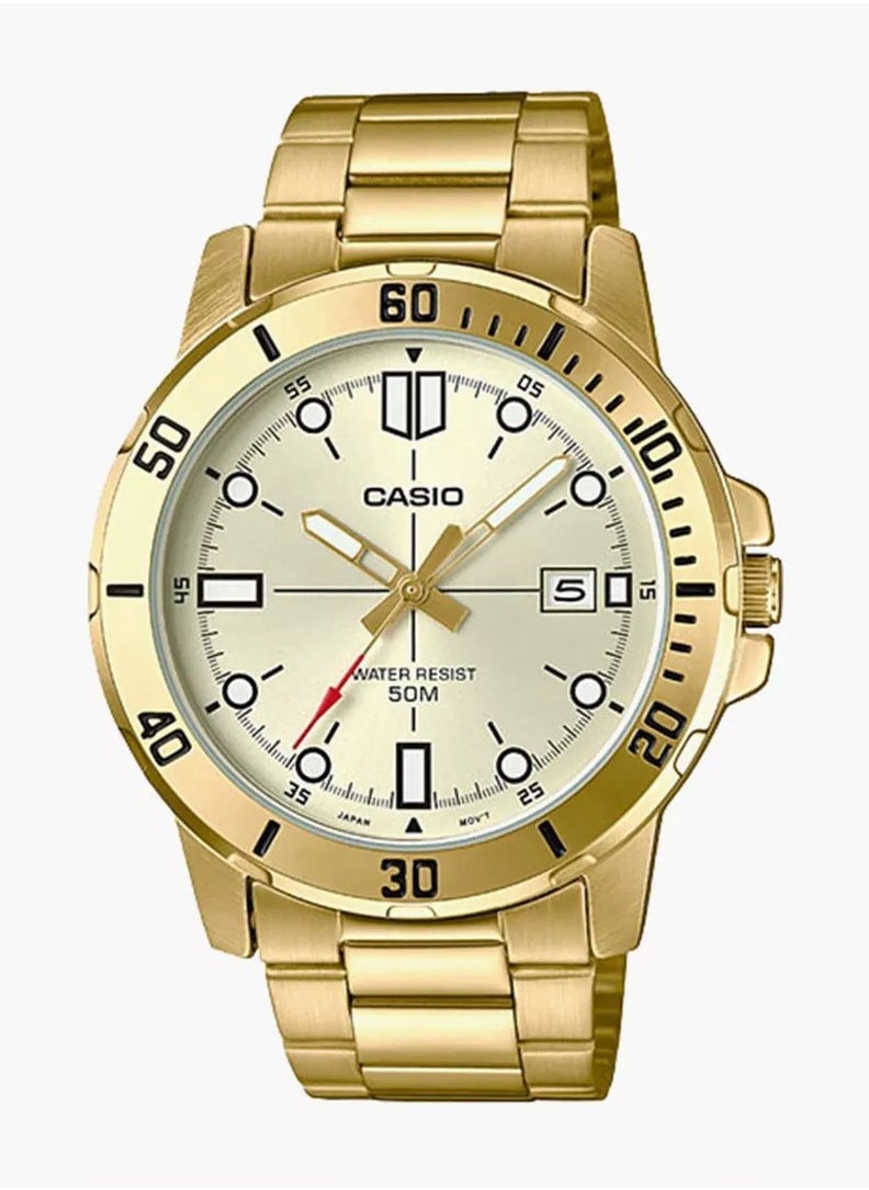 Casio Men's Watch - MTP-VD01G-9EVUDF Gold Dial