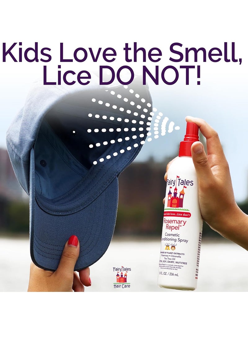 Fairy Tales Rosemary Repel Shampoo, 12 fl oz. and Conditioner, 8 fl oz. Duo Kids Like the Smell, Lice Do Not