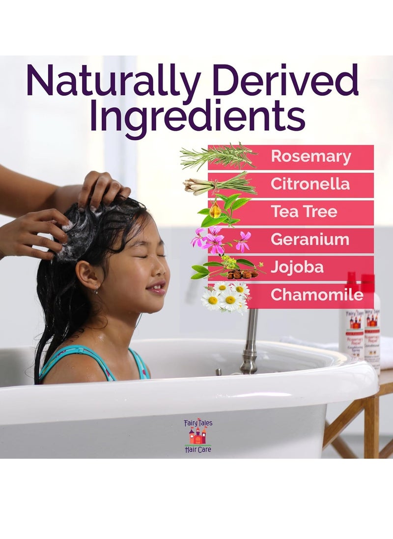 Fairy Tales Rosemary Repel Shampoo, 12 fl oz. and Conditioner, 8 fl oz. Duo Kids Like the Smell, Lice Do Not