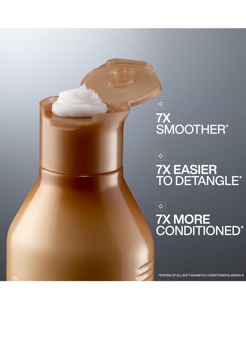 Redken All Soft Conditioner | Deeply Conditions and Hydrates | Softens, Smooths, and Adds Shine | Safe for Color-Treated Hair | Nourishing Shampoo for Dry Hair | With Argan Oil