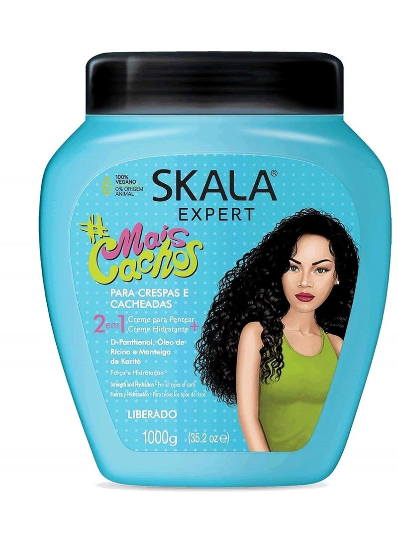 SKALA Mais Cachos for hair type 3ABC - 2 IN 1 Conditioning Treatment Cream & Cream To Comb 35.2oz