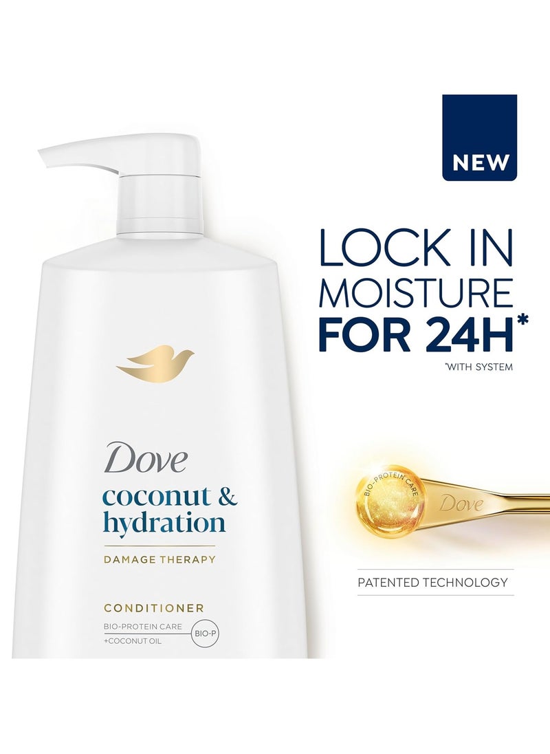 Dove Ultra Care Coconut & Hydration Conditioner for Dry Hair with Jojoba and Sweet Almond Oils, 25.4 oz