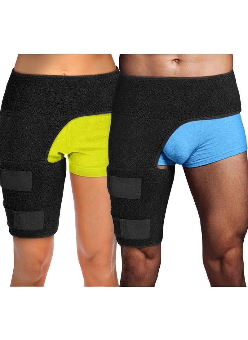 Hip Brace Thigh Compression Sleeve | Hip Sciatica Pain Relief Device Brace | Hamstring & Groin Compression Sleeve Wrap for Sciatic Nerve Relief | Hip Support Brace for Women & Men | Large / Right