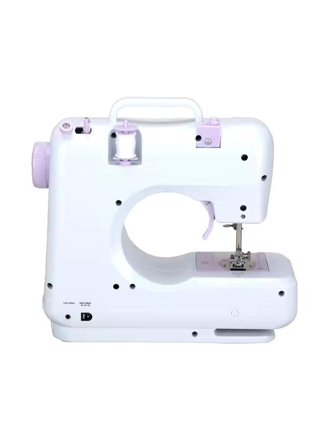 Sewing Machine for Beginners with Built-in LED Light and Foot Pedal 12 Stitches Mini Sewing Machine Including Overlock Singer Pfaff White Purple