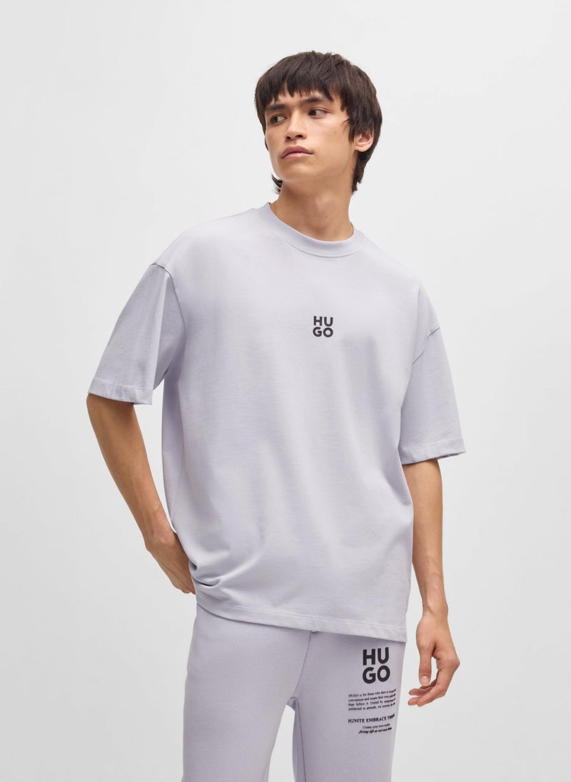 Stacked-logo T-shirt in cotton jersey