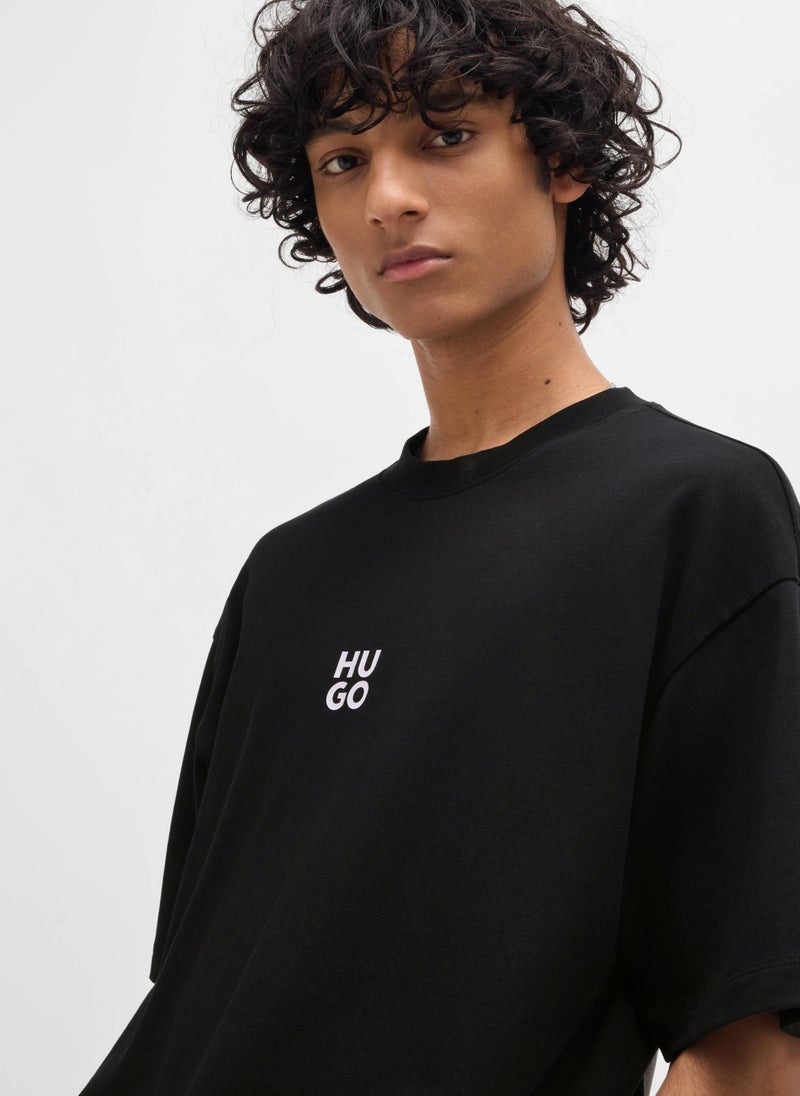 Stacked-logo T-shirt in cotton jersey