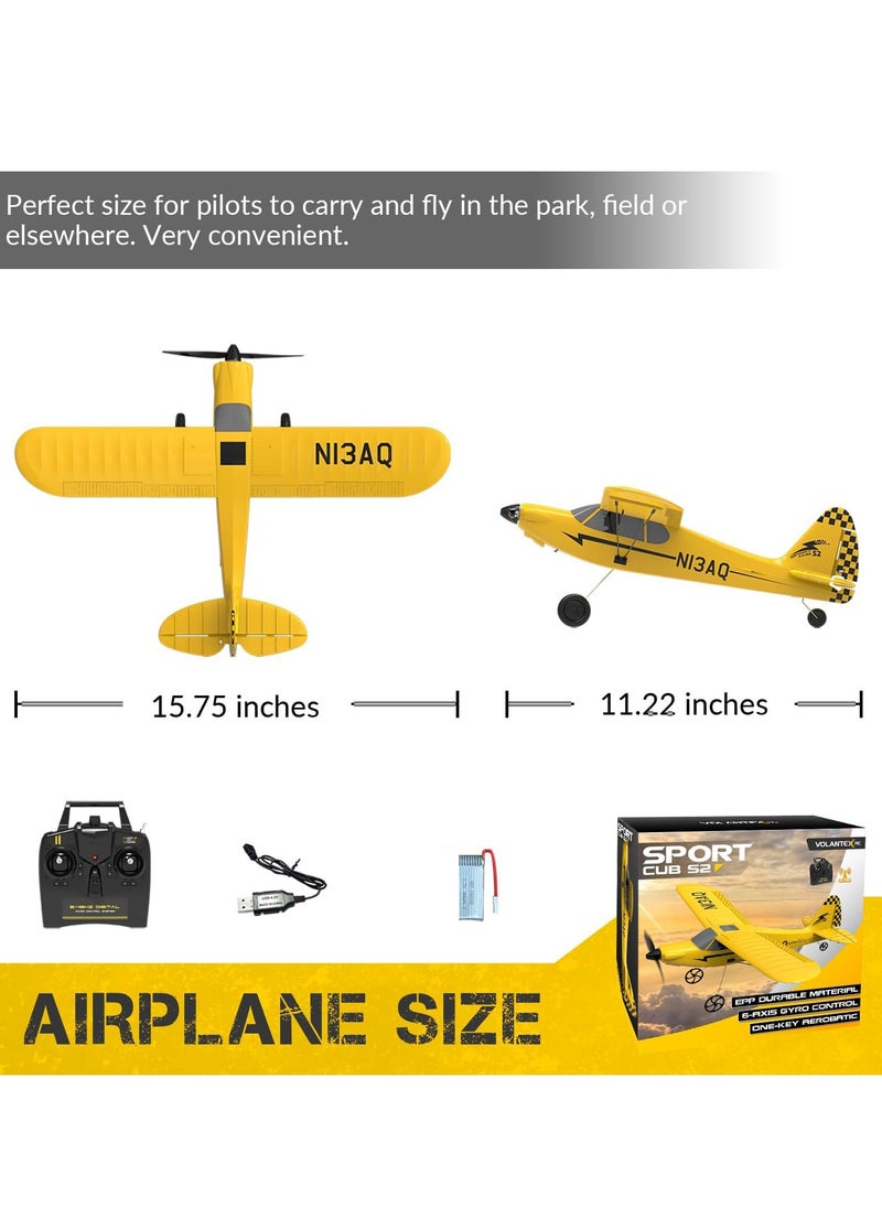 RC Plane, Trainer Sport Cub 3CH Remote Control Airplane, with Prop Saver, 6-Axis Gyro Stabilizer & 3 Modes to Fly, Radio Controlled Aircraft RTF, RC Glider, Easy to Fly for Adults Kids Beginners Boys