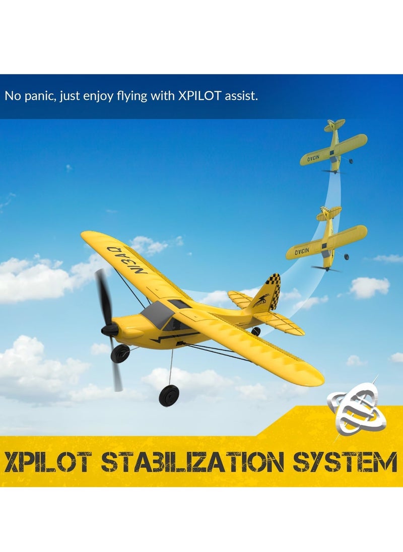 RC Plane, Trainer Sport Cub 3CH Remote Control Airplane, with Prop Saver, 6-Axis Gyro Stabilizer & 3 Modes to Fly, Radio Controlled Aircraft RTF, RC Glider, Easy to Fly for Adults Kids Beginners Boys
