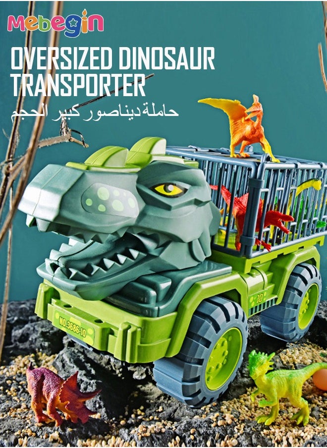 Dinosaur Truck Toys Transport Car Carrier Truck With Dinosaur Toys Car Playset Toys For Kids Boys Girls