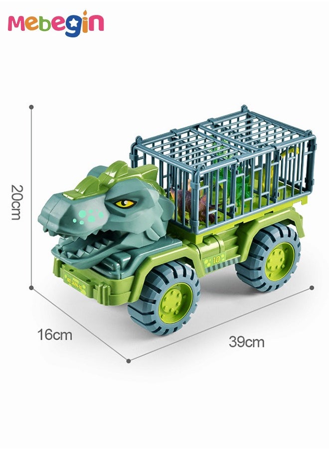 Dinosaur Truck Toys Transport Car Carrier Truck With Dinosaur Toys Car Playset Toys For Kids Boys Girls