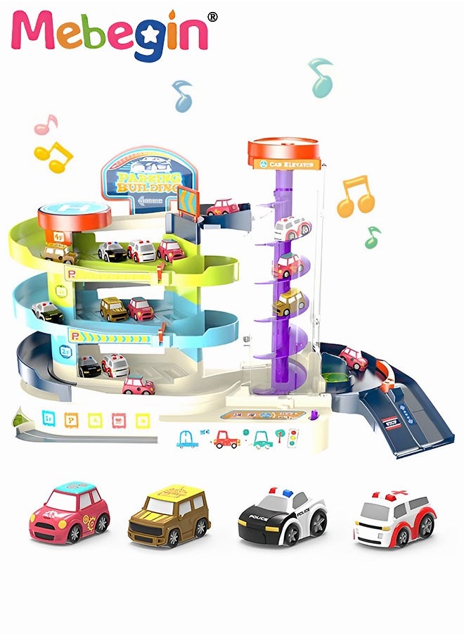 Toy Car Garage for Boys Kids Ages 3+Toddlers Building Track Car Playset Parking Lot Toys Birthday Gifts Party Games