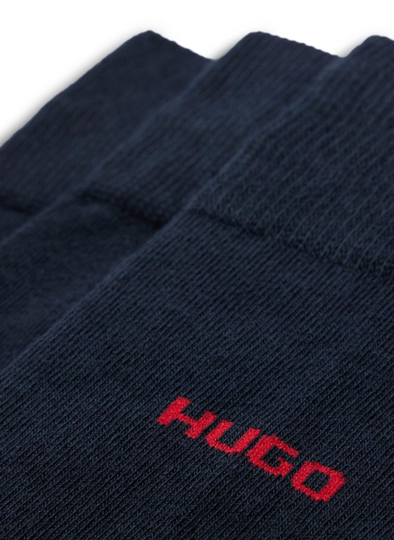 Three-pack of regular-length socks with logo details