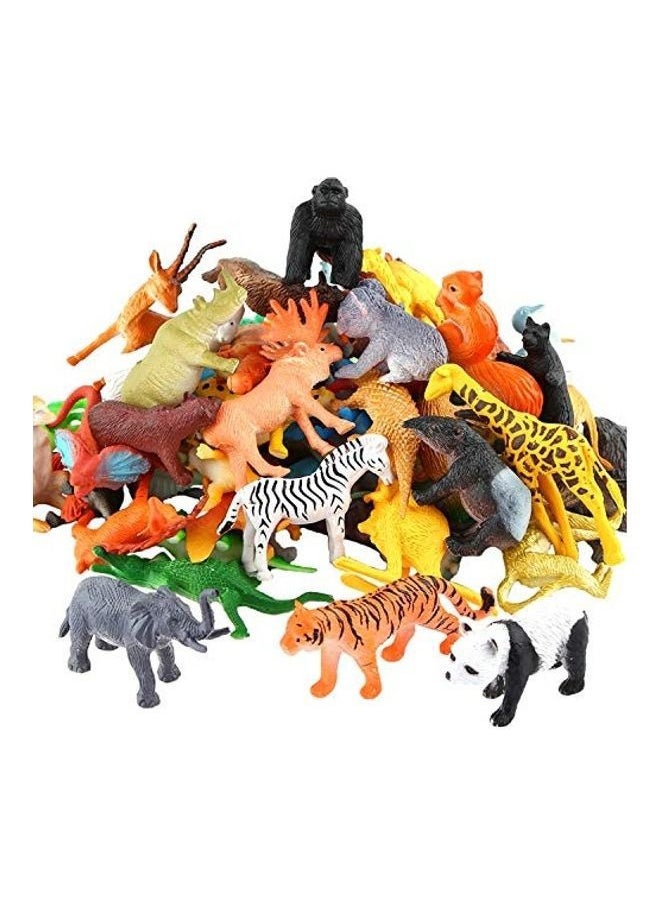 54-Piece Mini Jungle Animals Toys Set 1.9X9.7X4.3inch