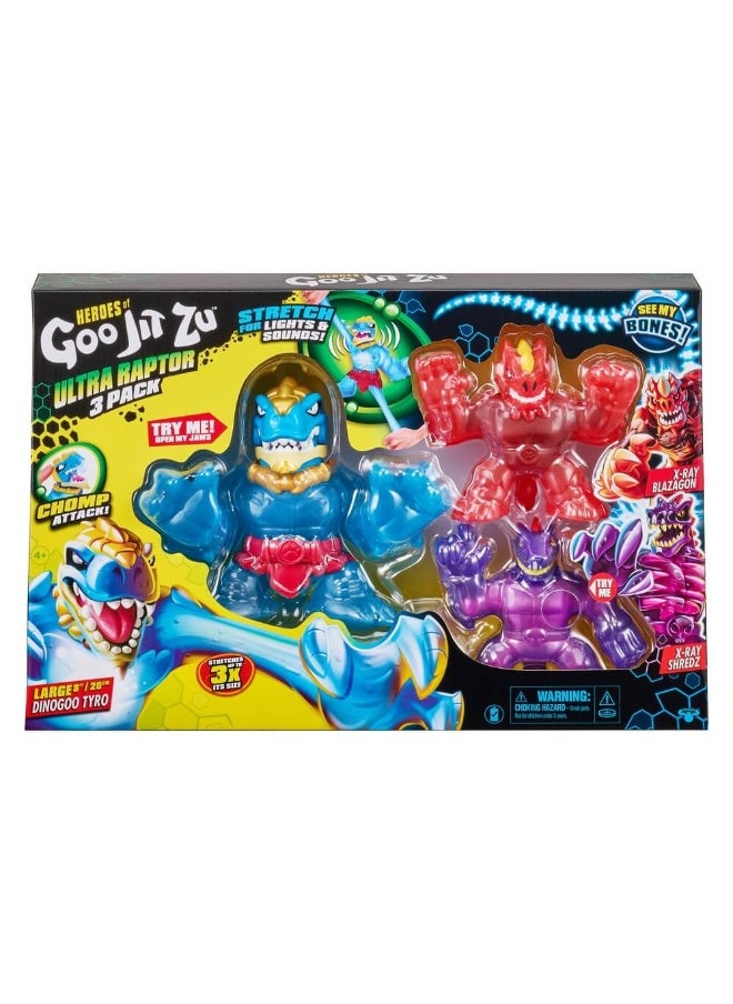 Heroes of Goo Jit Zu Ultra Raptor Figure Set (Pack of 3)