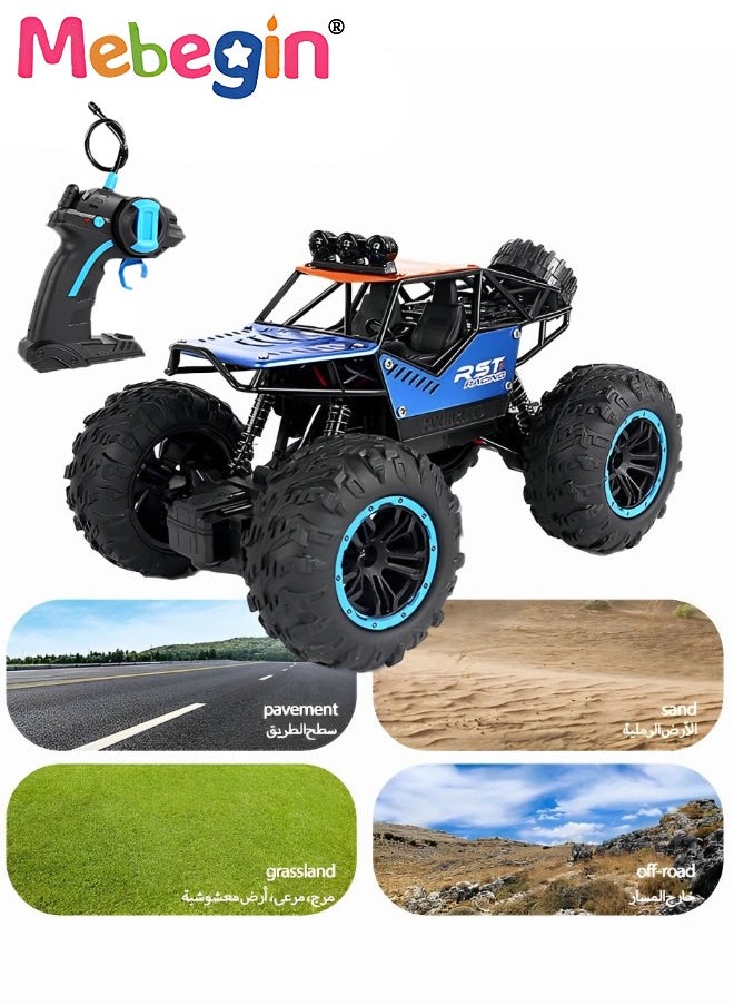 RC Toys Cars 1:22 Scale Remote Control Car Off Road RC Car Vehicle Monster Truck Crawler with Head Lights for Boys Kids and Adults