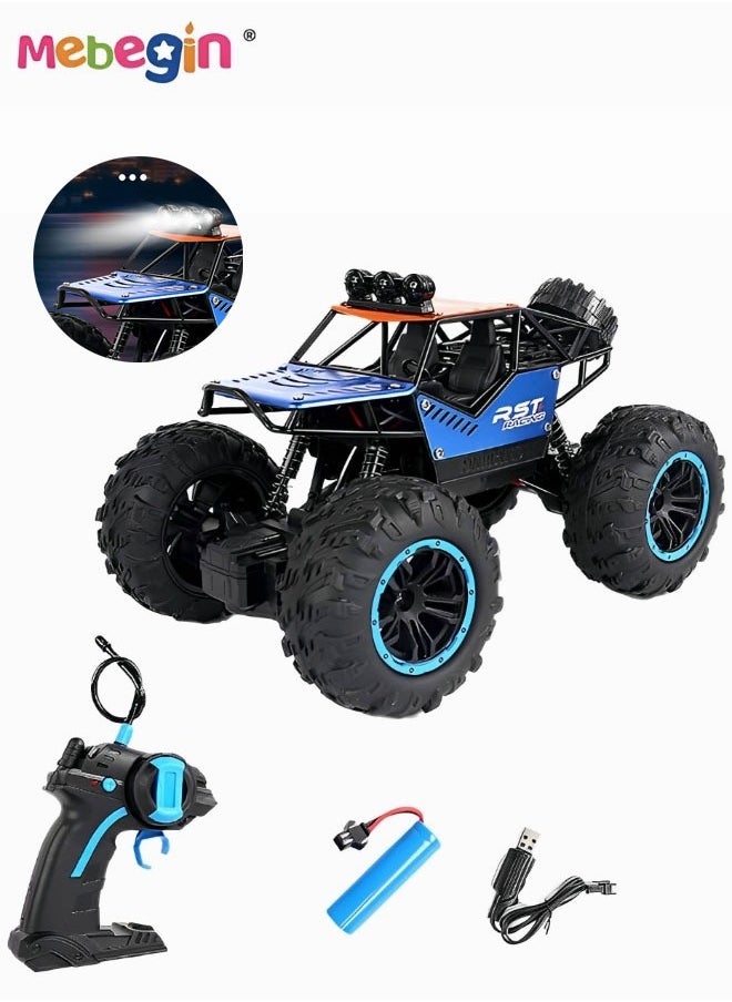 RC Toys Cars 1:22 Scale Remote Control Car Off Road RC Car Vehicle Monster Truck Crawler with Head Lights for Boys Kids and Adults