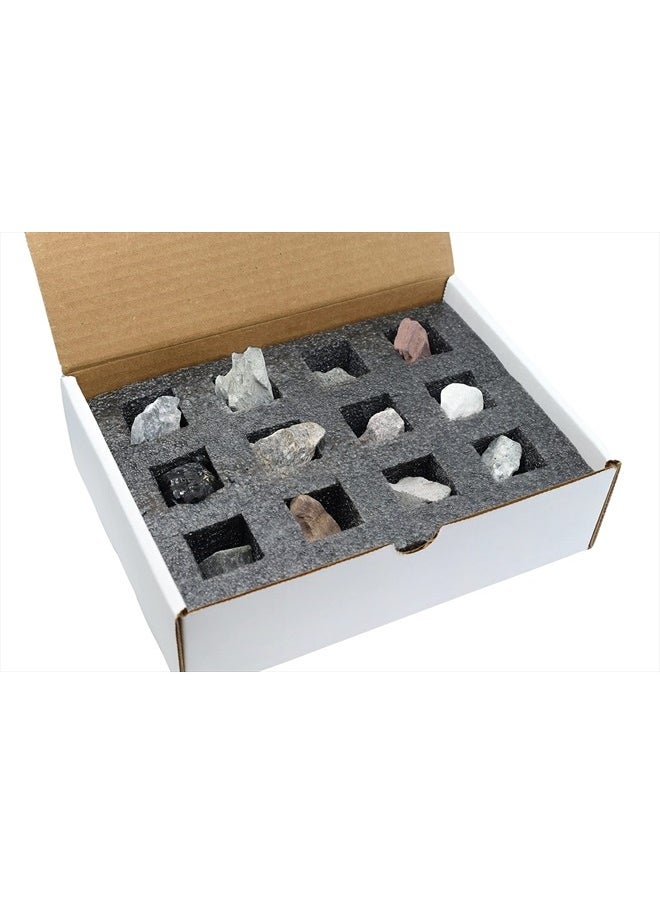 Rock Cycle Kit, 12 Pieces - Includes Metamorphic, Igneous & Sedimentary Rocks - 1