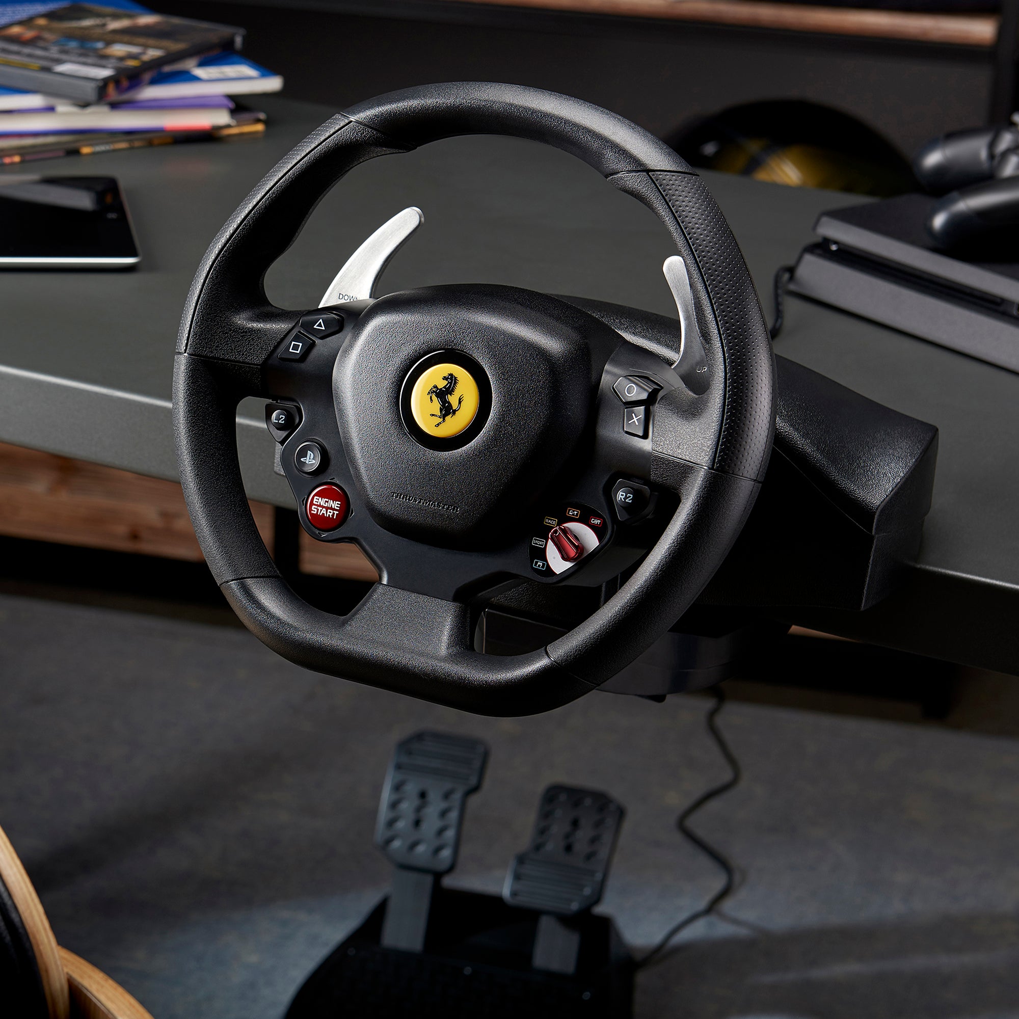 Thrustmaster T80 RW Ferrari 488 GTB - Officially Licensed Racing Wheel for PC, PS4, and PS5