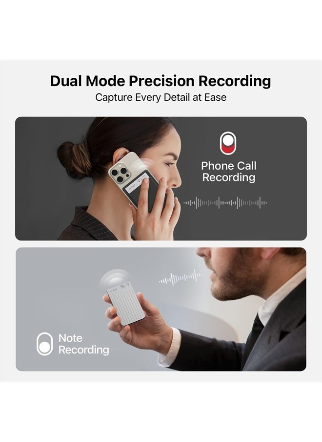AI Voice Recorder, PLAUD Note Voice Recorder w/Case, App Control, Transcribe & Summarize Empowered by ChatGPT, Support 59 Languages, 64GB Memory, Audio Recorder for Lectures, Meetings, Calls, Silver