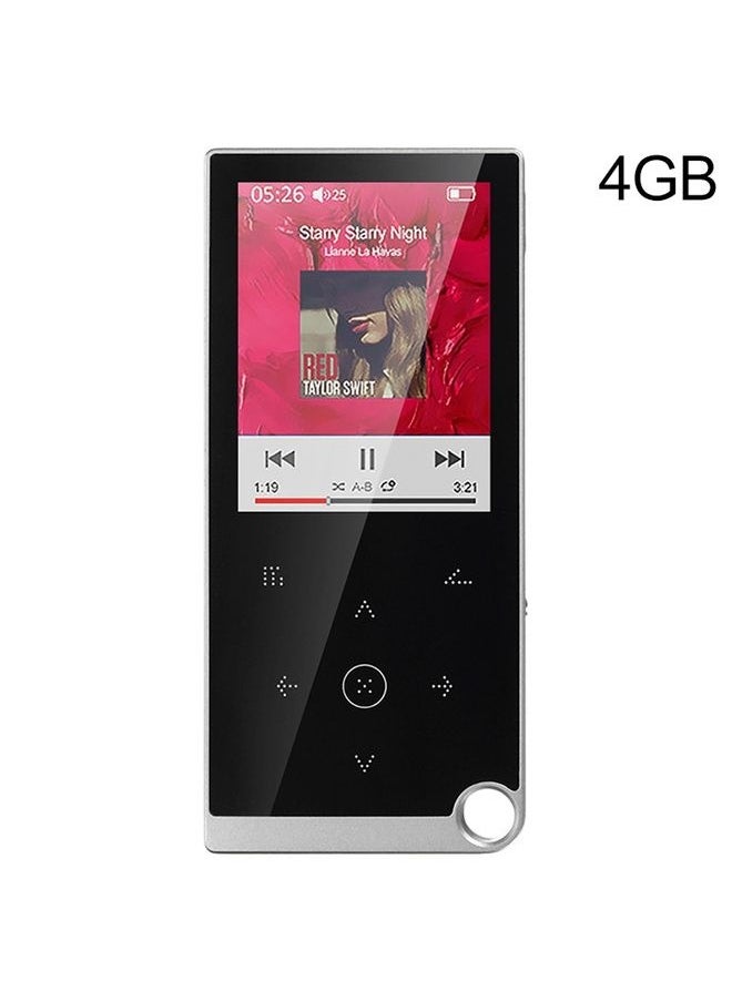 E05 2.4 inch Touch-Button MP4 / MP3 Lossless Music Player, Support E-Book / Alarm Clock / Timer Shutdown, Memory Capacity: 4GB without Bluetooth(Silver Grey)