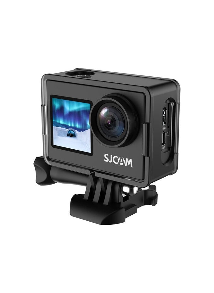 SJCAM SJ4000 Dual Screen 4K 30FPS/16MP WiFi Action Camera | 170° Ultra Wide Angle | 2.0''LTPS LCD+1.3'' Dual Screen | 30M Waterproof with Waterproof Case | Black