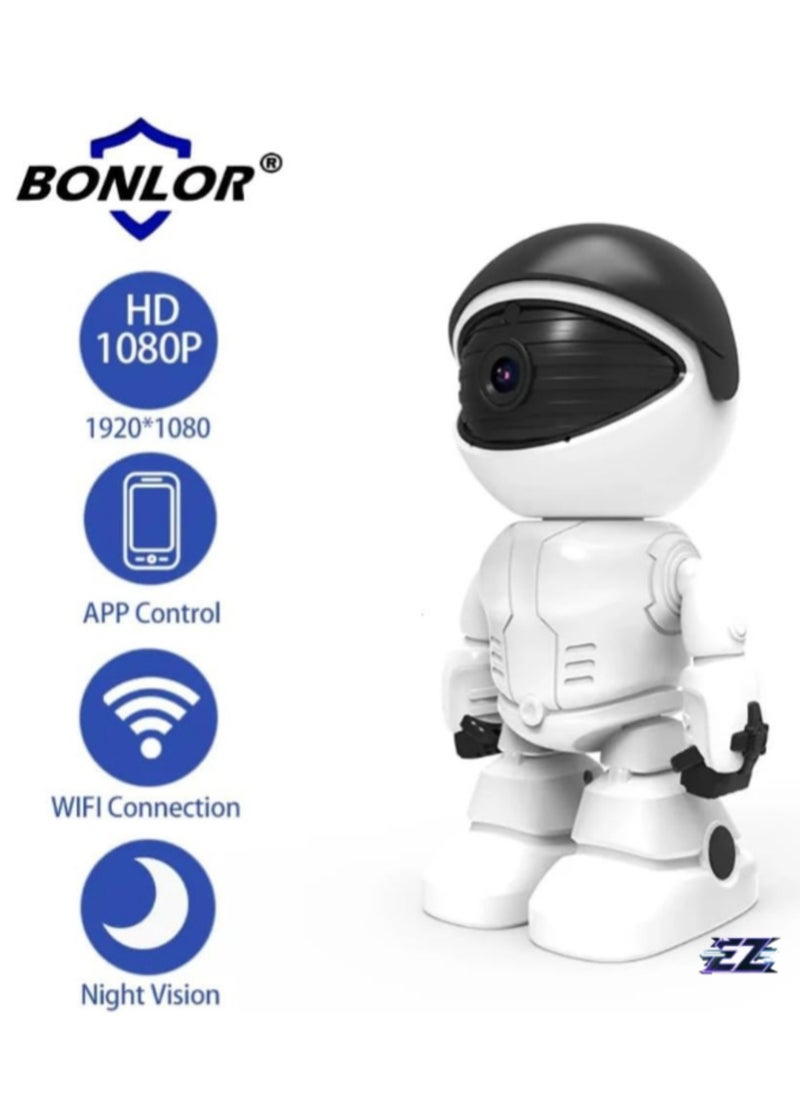 1080P Robot IP Camera with 360° Wireless Security – 2MP Smart Home CCTV for Pet & Baby Monitoring