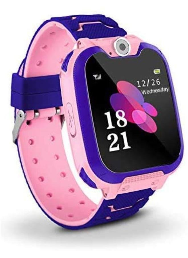 Kids Smart Watch Phone Music Smart Wrist Watch for 3-12 Year Old Boys Girls with Camera Sim Card Slot Touch Screen Game Watch Outdoor Activities Toys Childrens Day Gift (Pink)